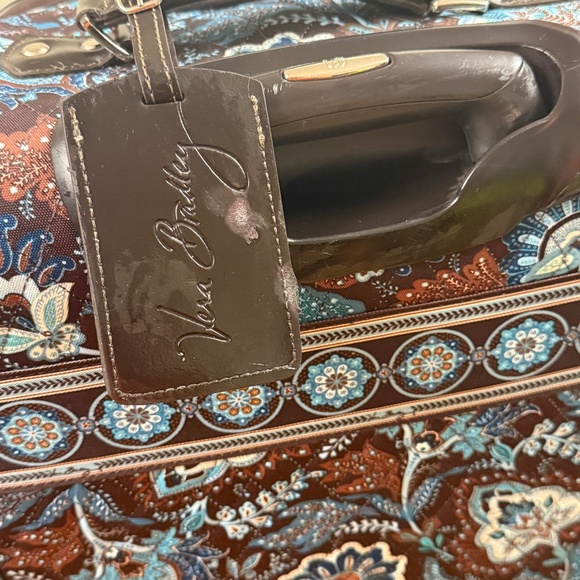Vera Bradley Retired Java Blue Large Suitcase - Picture 8 of 14